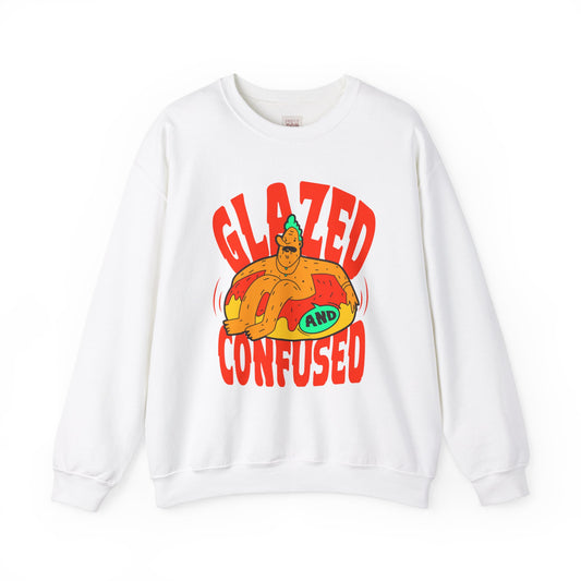 Glazed and Confused Crewneck Sweatshirt - Funny Unisex Pullover for Casual Comfort