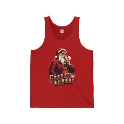 Funny Santa Wrapper Unisex Heavy Blend Premium Jersey Tank