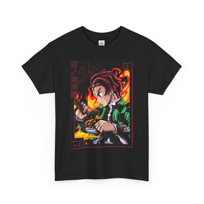 Demon Slayer Kamado Tanjiro Unisex Heavy Cotton Tee - Vibrant and Stylish Design for Otaku Heads