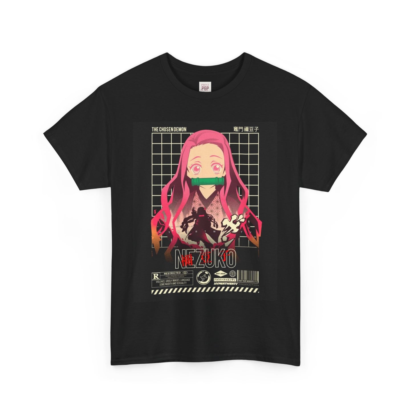 Demon Slayer Nezuko Kamado Unisex Heavy Cotton Tee - Vibrant and Stylish Design for Otaku Heads