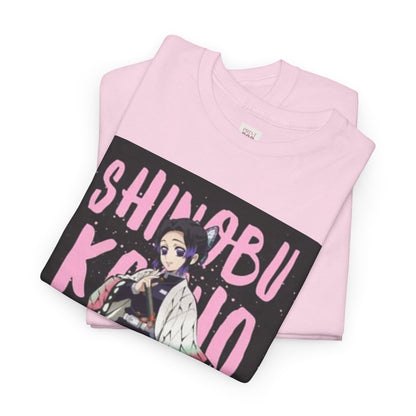 Demon Slayer Kocho Shinobu Unisex Heavy Cotton Tee - Vibrant and Stylish Design for Otaku Heads