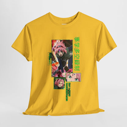 Naruto Shippuden Sakura Unisex Heavy Cotton Tee - Vibrant and Stylish Design for Otaku Heads