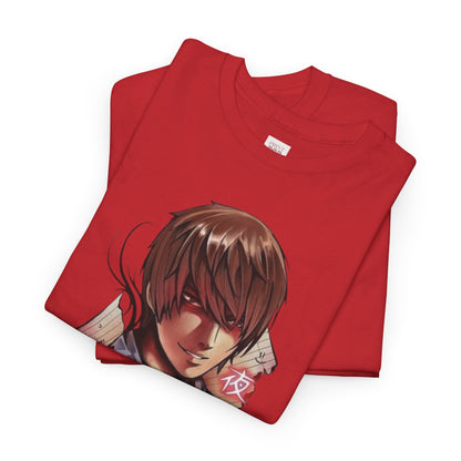 Death Note Light Yagami Unisex Heavy Cotton Tee - Vibrant and Stylish Design for Otaku Heads