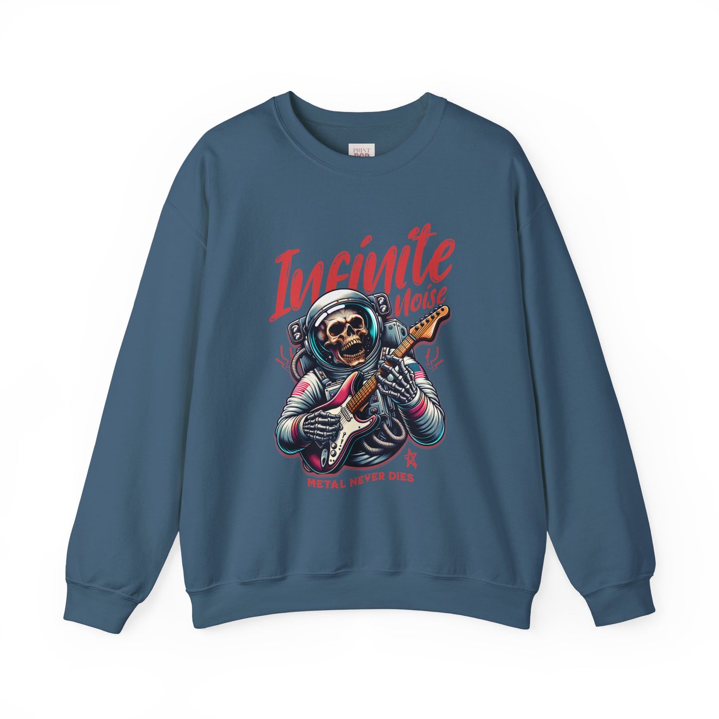 Infinite Noise Crewneck Unisex Heavy Blend Premium and Comfortable Sweatshirt - Metal Never Dies