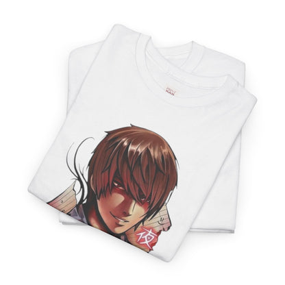 Death Note Light Yagami Unisex Heavy Cotton Tee - Vibrant and Stylish Design for Otaku Heads