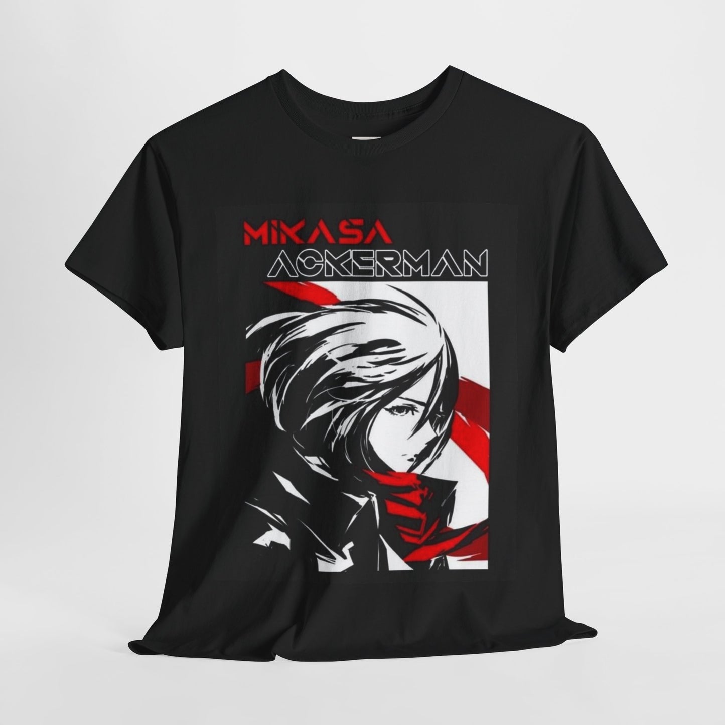 Attack On Titan Mikasa Ackerman Unisex Heavy Cotton Tee - Vibrant and Stylish Design for Otaku Heads