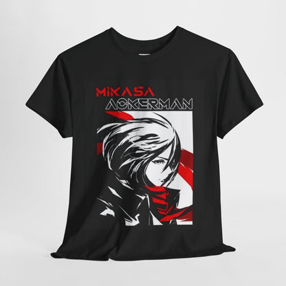 Attack On Titan Mikasa Ackerman Unisex Heavy Cotton Tee - Vibrant and Stylish Design for Otaku Heads