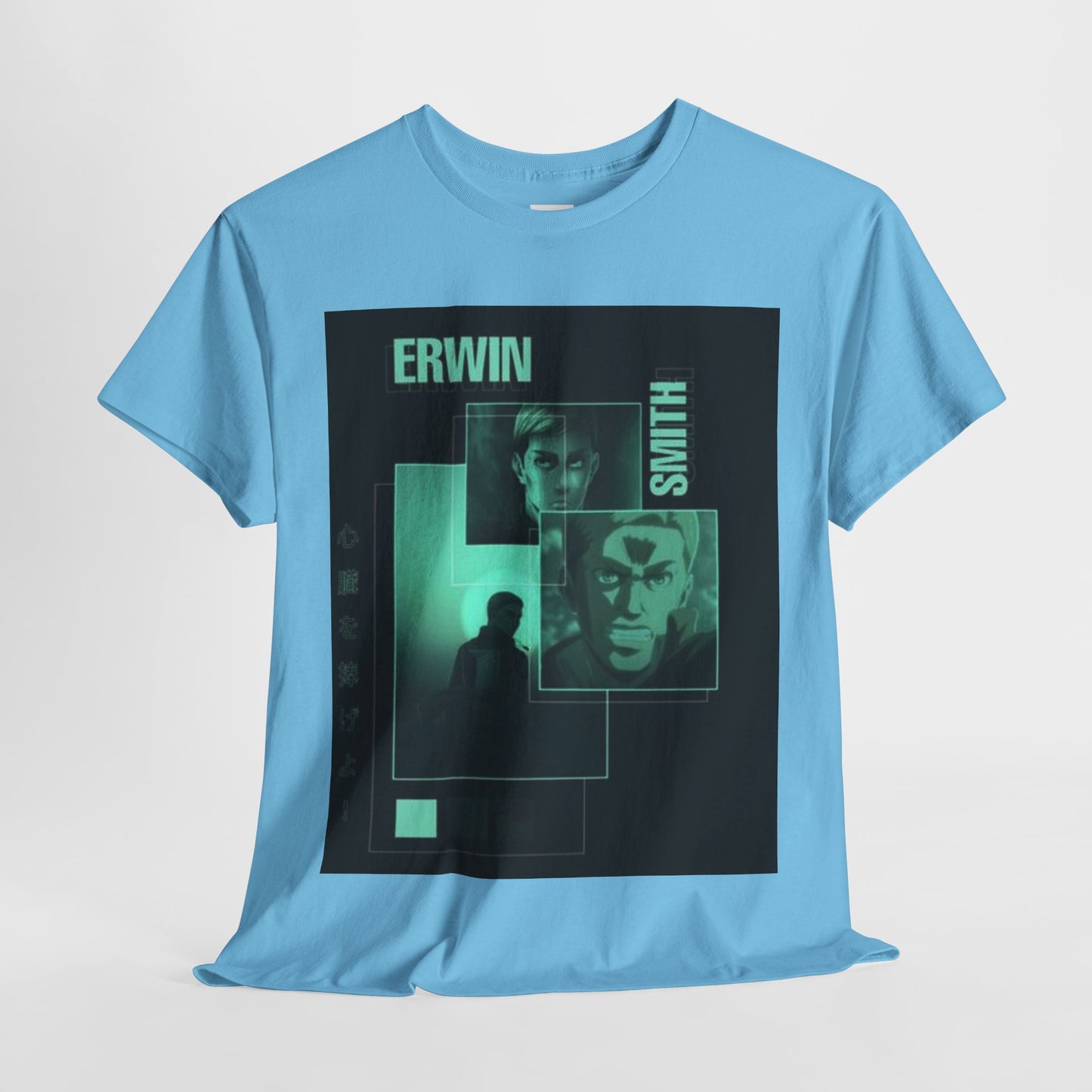 Attack On Titan Erwin Smith Unisex Heavy Cotton Tee - Vibrant and Stylish Design for Otaku Heads