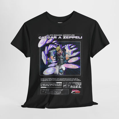 Jojo's Bizarre Adventure Caesar A. Zeppeli Unisex Heavy Cotton Tee - Vibrant and Stylish Design for Otaku Heads