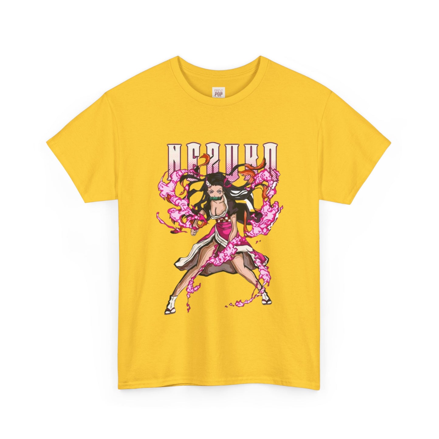 Demon Slayer Nezuko Kamado Unisex Heavy Cotton Tee - Vibrant and Stylish Design for Otaku Heads