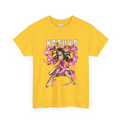 Demon Slayer Nezuko Kamado Unisex Heavy Cotton Tee - Vibrant and Stylish Design for Otaku Heads