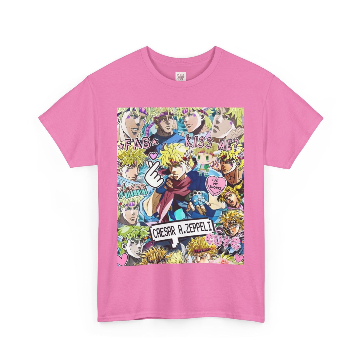 Jojo's Bizarre Adventure Caesar A. Zeppeli Unisex Heavy Cotton Tee - Vibrant and Stylish Design for Otaku Heads