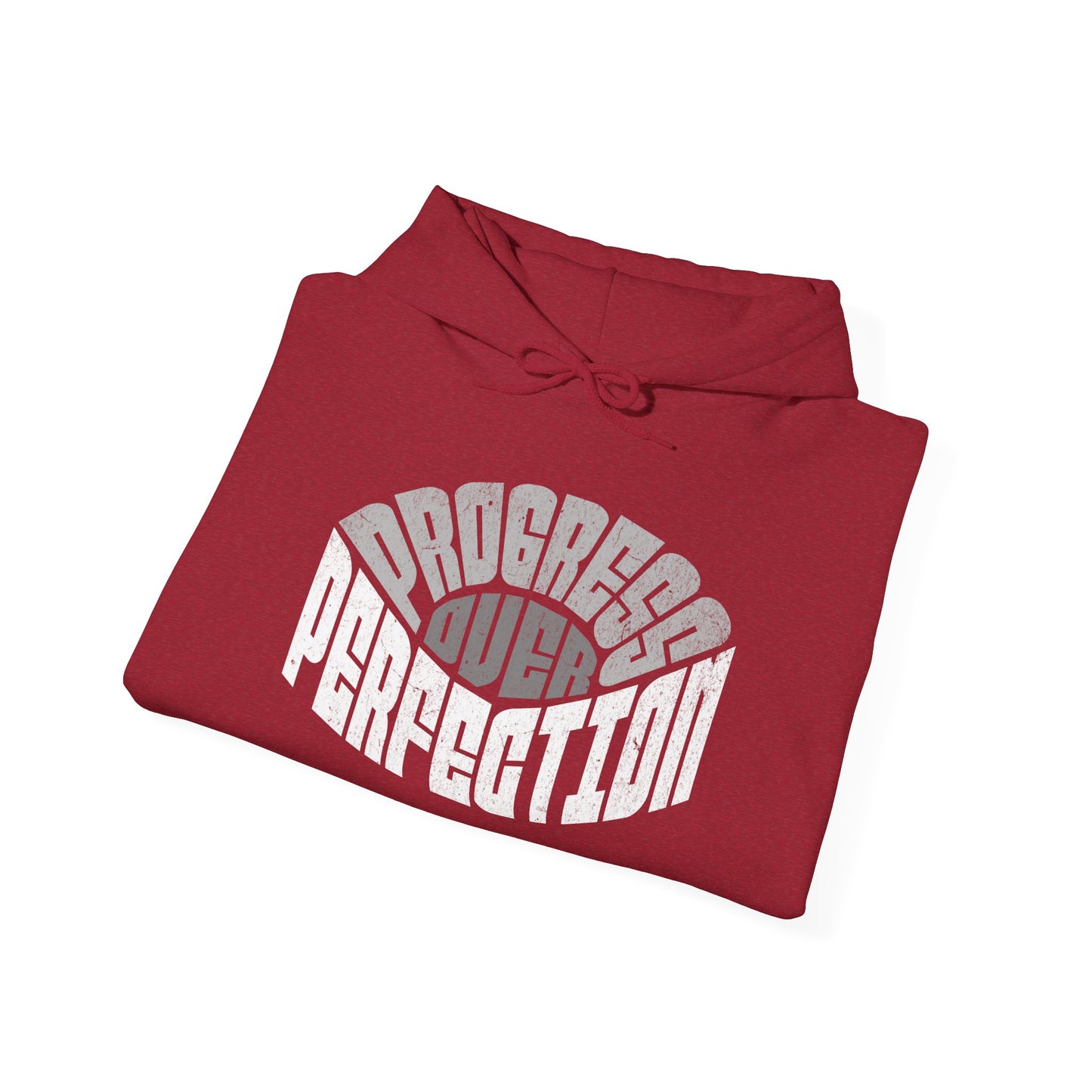 Progress Over Perfection Quoted Unisex Heavy Blend Hoodie - Comfortable and Stylish